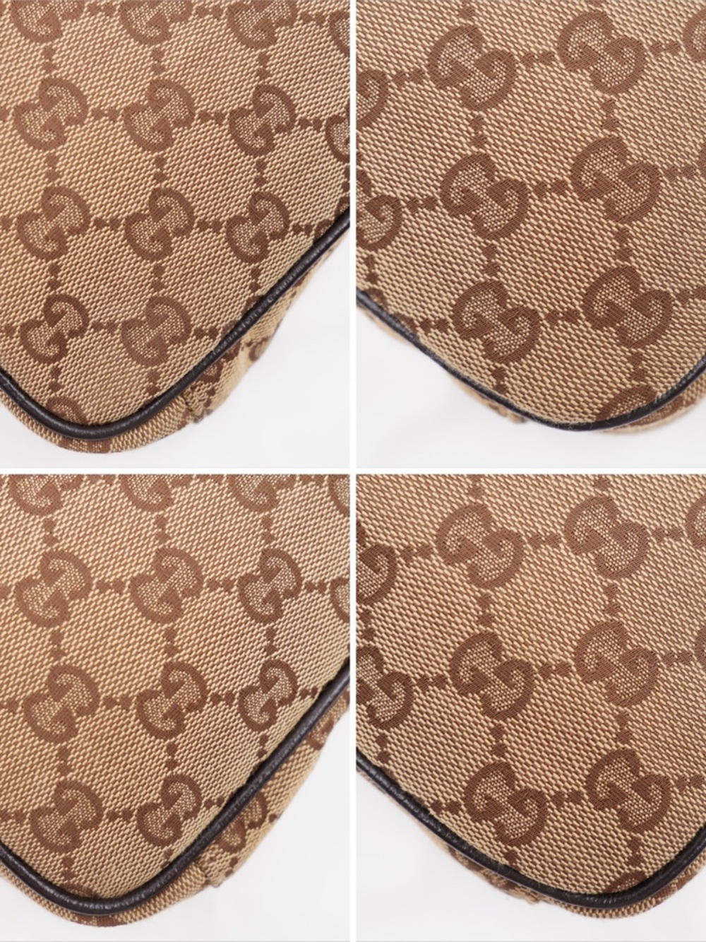 Gucci Brown Monogram Messenger Bag with Dark Brown Trim - Picture 7 of 11